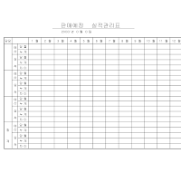 판매예정실적관리표 판매예정실적관리표